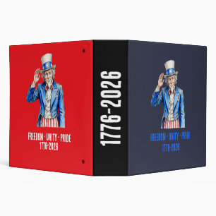 Uncle Sam Happy 4th of July Patriotic Binder