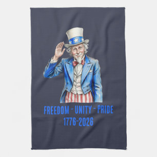 Uncle Sam Happy 4th of July Patriotic Kitchen Towel