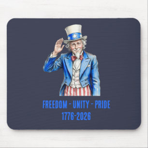 Uncle Sam Happy 4th of July Patriotic Mouse Pad