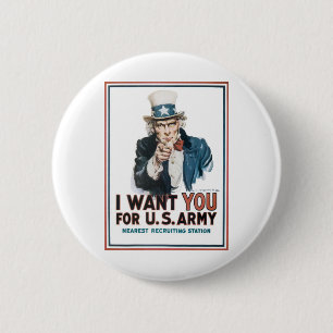 Uncle Sam "I Want YOU!" 2 Inch Round Button