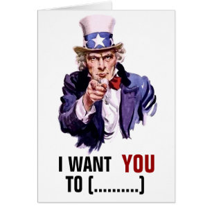 Uncle Sam "I Want You" Customizable