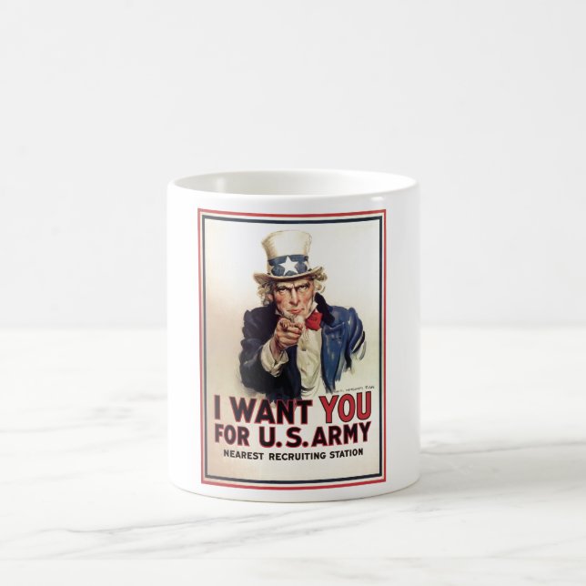 Uncle Sam I Want You For US Army Coffee Mug (Center)