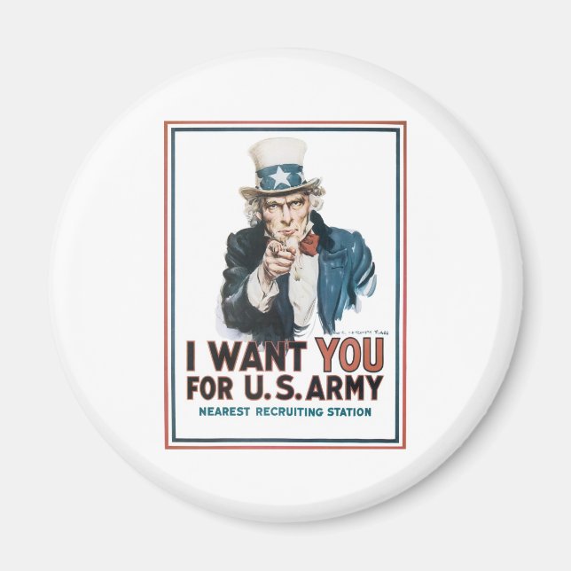 Uncle Sam "I Want YOU!" Magnet (Front)