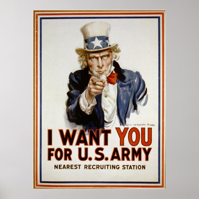 Uncle Sam - I Want You Poster (Front)