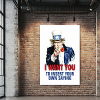 Uncle Sam - I Want You to insert your custom text