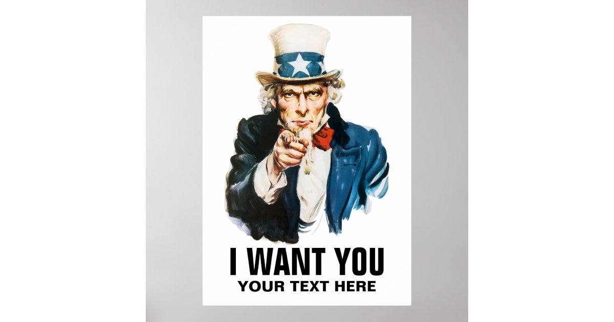 Uncle Sam I Want You Vintage Poster Zazzle.ca