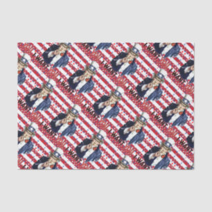 Uncle Sam I Want You With Stars and Stripes  Tissue Paper