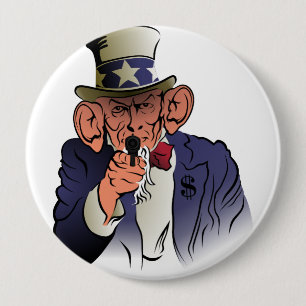 Uncle Sam in colour 4 Inch Round Button