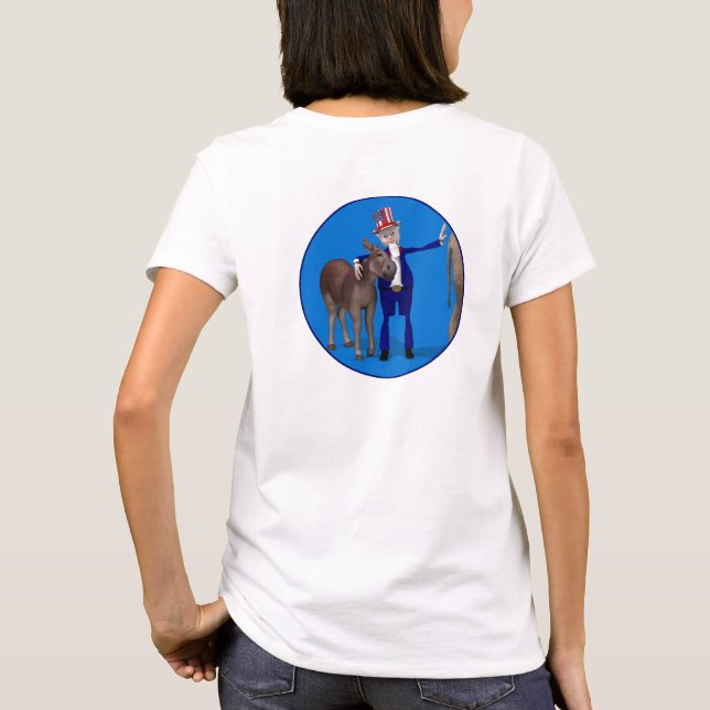 Uncle Sam Loves Donkeys T-Shirt (Back)