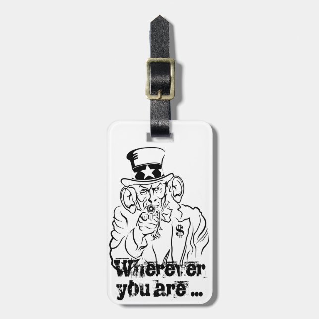Uncle Sam Luggage Tag (Front Vertical)
