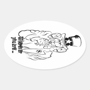 Uncle Sam Oval Sticker