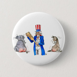 Uncle Sam Paddle 2 Inch Round Button