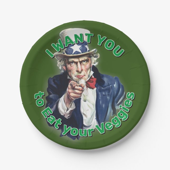 Uncle Sam Paper Plate (Front)
