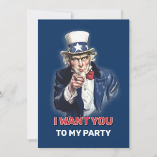 Uncle Sam Party Invitation