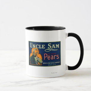 Uncle Sam Pear Crate LabelWapato, WA Mug