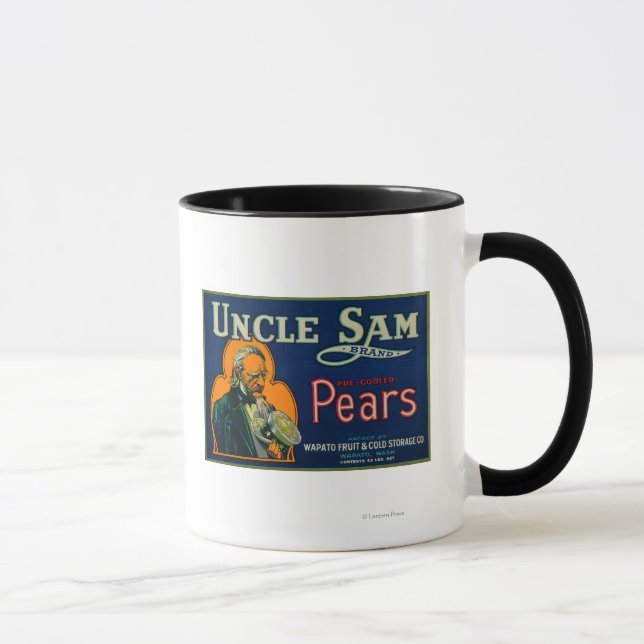 Uncle Sam Pear Crate LabelWapato, WA Mug (Right)
