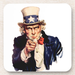 Uncle Sam Pointing Finger Coaster