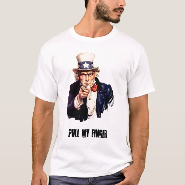 Uncle_Sam_(pointing_finger), PULL ... - Customized T-Shirt (Front)