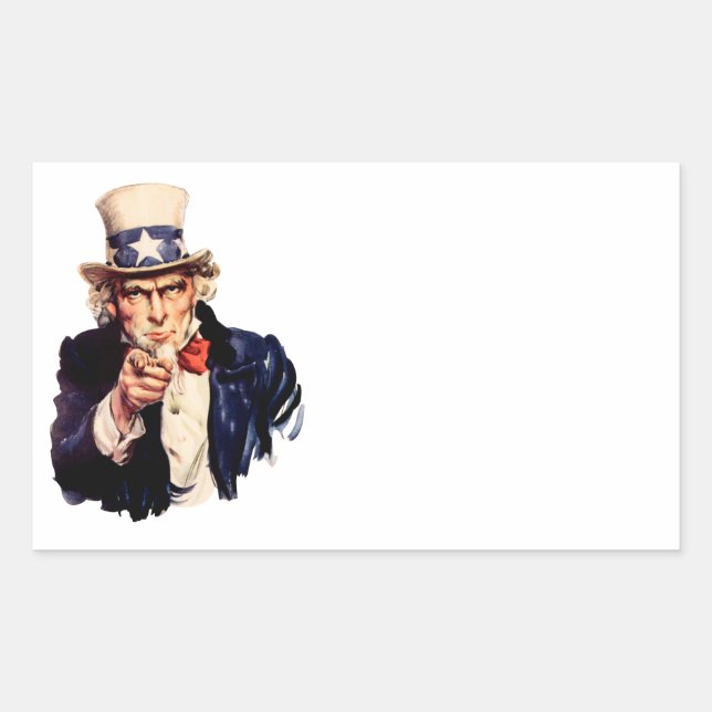 Uncle Sam Pointing His Finger Sticker (Front)