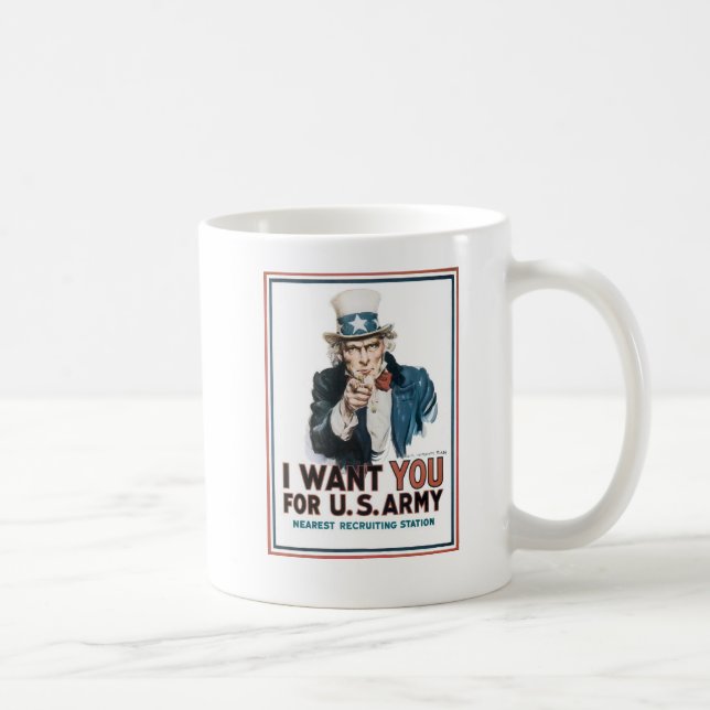 Uncle Sam Poster, America. I Want You For... Coffee Mug (Right)
