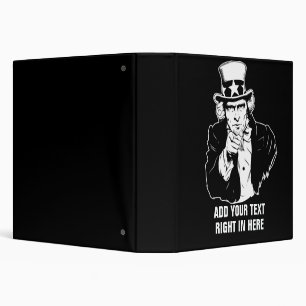 Uncle Sam Propaganda Portrait Binder
