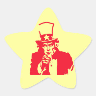 Uncle Sam (Red) on Stickers