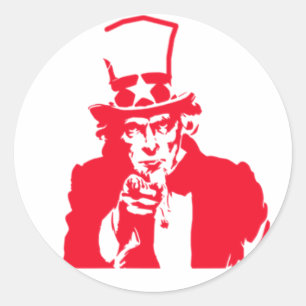 Uncle Sam (Red) on Stickers