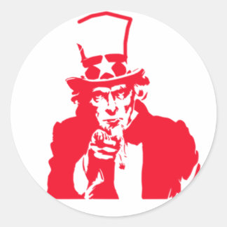 Uncle Sam (Red) on Stickers