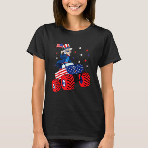 Uncle Sam Riding Monster Truck 4th Of July Funny T-Shirt