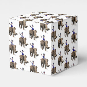 Uncle Sam Riding On Elephant Favor Box
