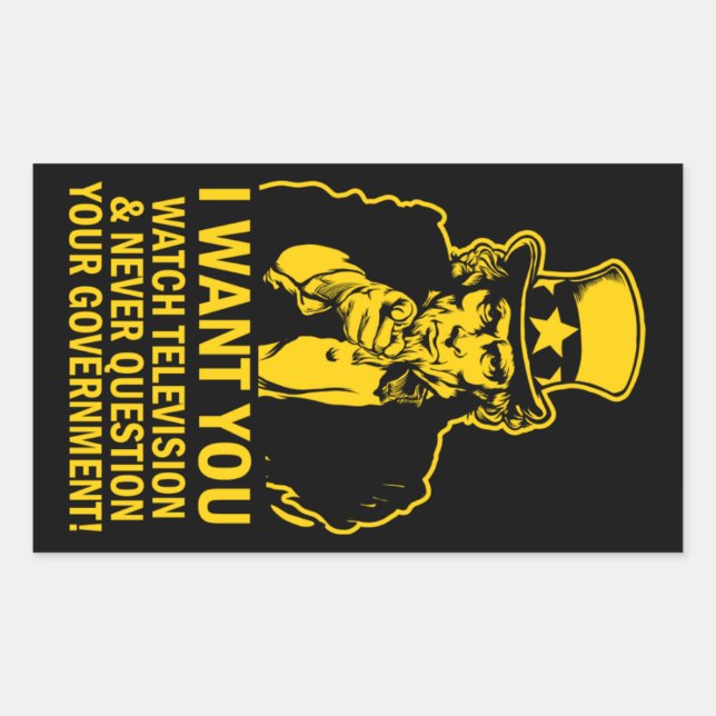 Uncle Sam Satire Sticker (Front)