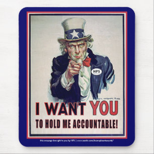 Uncle Sam says "Hold Me Accountable" Mouse Pad