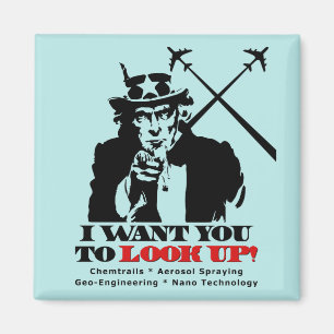 Uncle Sam says I Want You To Look Up Magnet