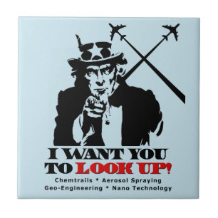 Uncle Sam says I Want You To Look Up Tile