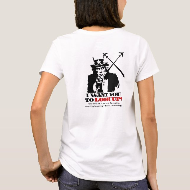 Uncle Sam says Stop Chemtrails T-Shirt (Back)