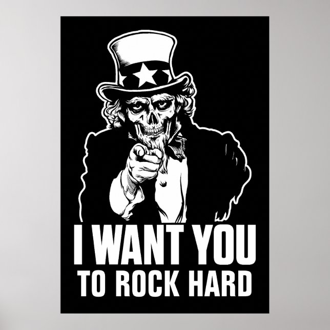 Uncle Sam Skull Customizable Print (Front)