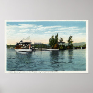 Uncle Sam Steamer at the Loon Island Landing Poster