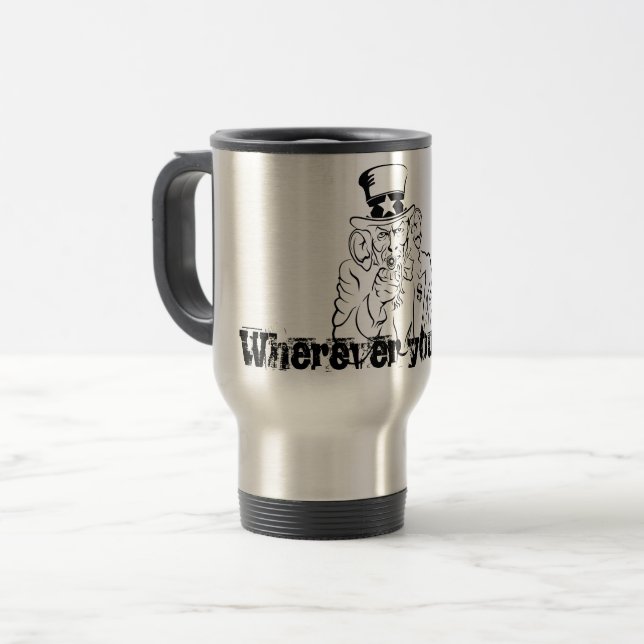 Uncle Sam Travel Mug (Front Left)