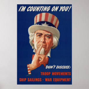 Uncle Sam Vintage War Poster