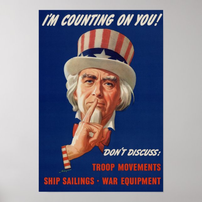 Uncle Sam Vintage War Poster (Front)