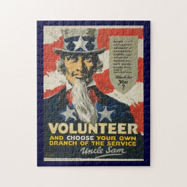 Uncle Sam Volunteer Poster Jigsaw Puzzle (Vertical)
