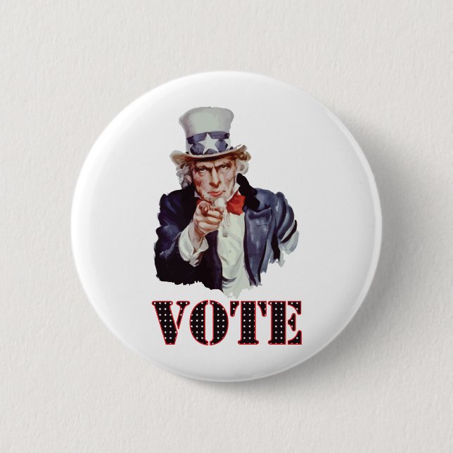 Uncle-Sam---Vote 2 Inch Round Button (Front)