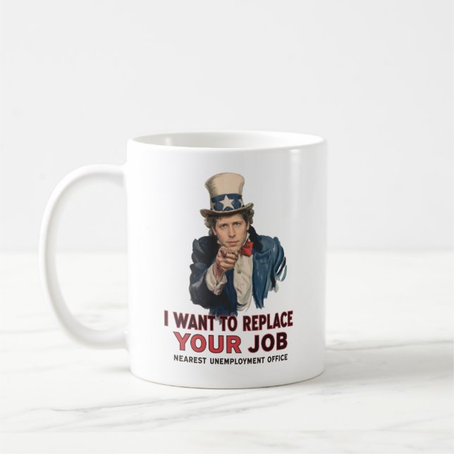 Uncle Sam Wants to Replace Your Job With AI Coffee Mug (Left)