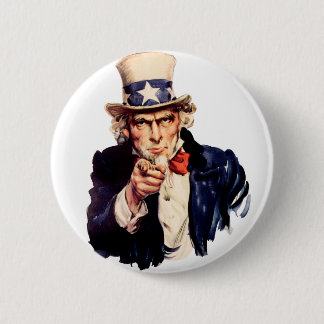 Uncle Sam Wants You! 2 Inch Round Button