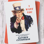 Uncle Sam Wants You For Groomsman Duty Invitation<br><div class="desc">Call your groomsman with this military style call to action report for groomsman duty invite. Let uncle sam do the calling for you. This design is composed of watercolor Uncle Sam. 

Available here:
http://www.zazzle.com/store/whitepaperbirch</div>