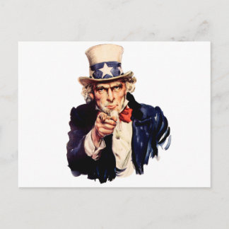 Uncle Sam Wants You! Postcard