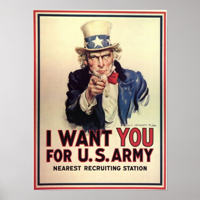 Uncle Sam Wants You Poster (Front)