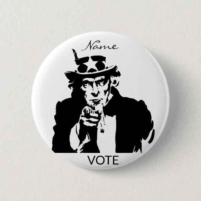 Uncle Sam Wants You Thunder_Cove 2 Inch Round Button (Front)