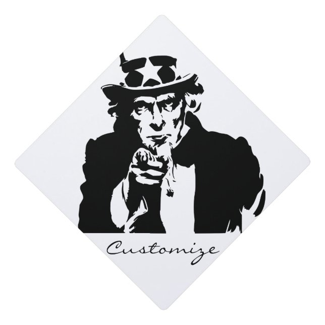 Uncle Sam Wants You Thunder_Cove Graduation Cap Topper (Front)