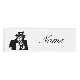 Uncle Sam Wants You Thunder_Cove Name Tag